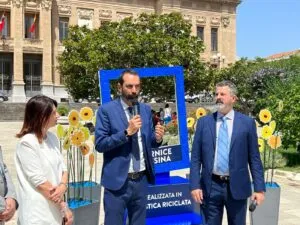 Messina protagonista della prima tappa “L’Italia in Cornice”: presentato a piazza Unione Europea il progetto itinerante di bellezza e sostenibilità del territorio promosso da Corepla