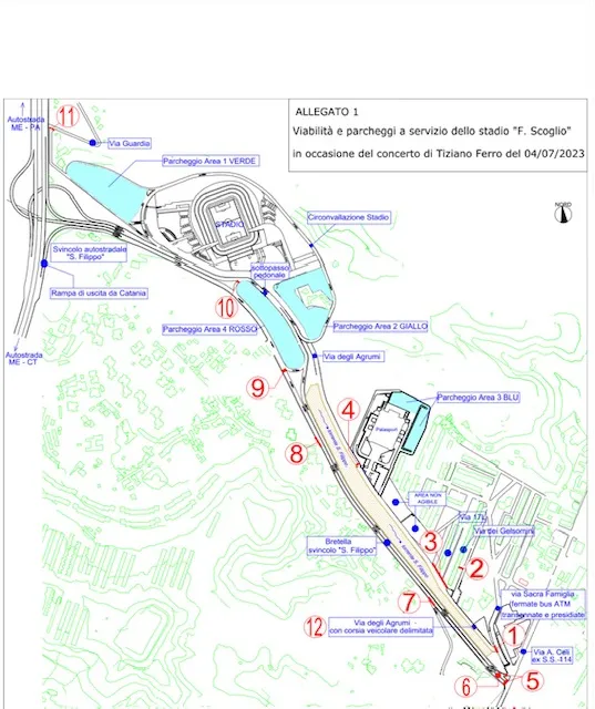 Domani allo stadio “Franco Scoglio” Tiziano Ferro in concerto: la viabilità 