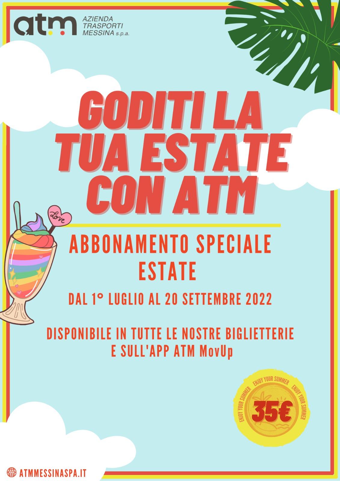 Al via dal 1° luglio l'abbonamento speciale estivo di ATM