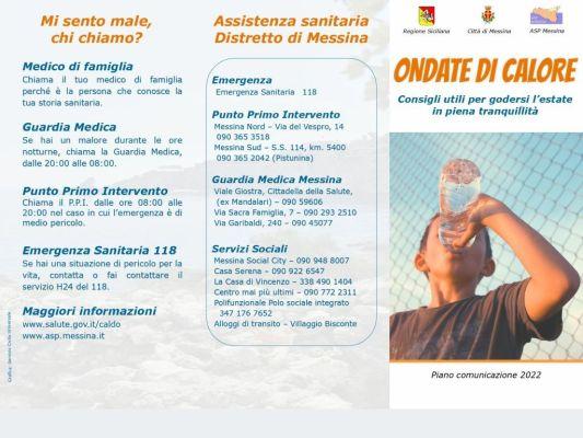Emergenza Caldo giugno-settembre 2022: piano operativo locale per la gestione dell’emergenza caldo