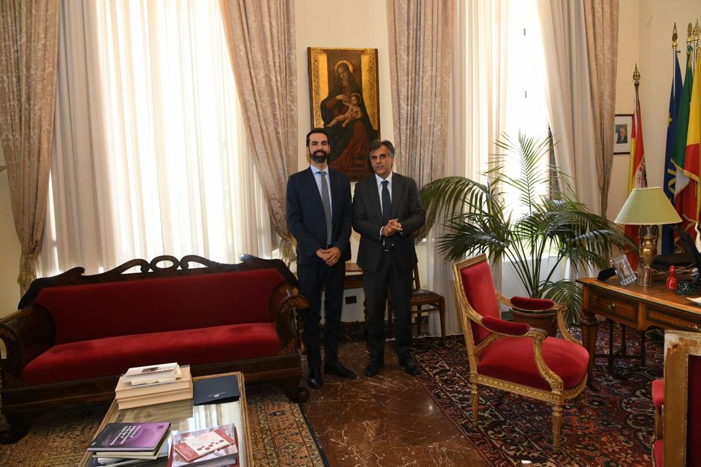 Il Sindaco Basile in visita oggi dal Rettore dell'Università degli Studi di Messina Cuzzocrea