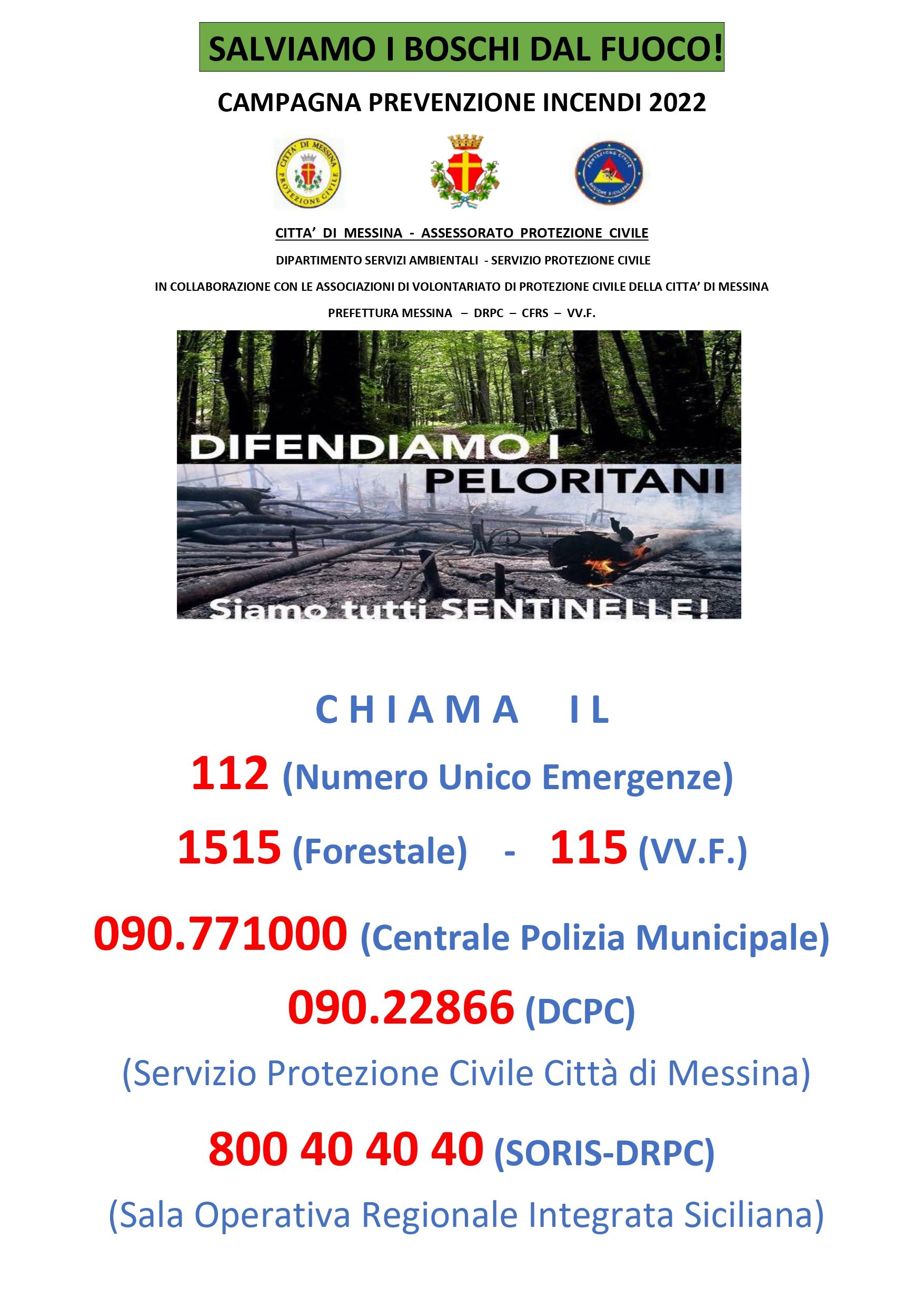 Presentata a Palazzo Zanca la Campagna antincendio 2022