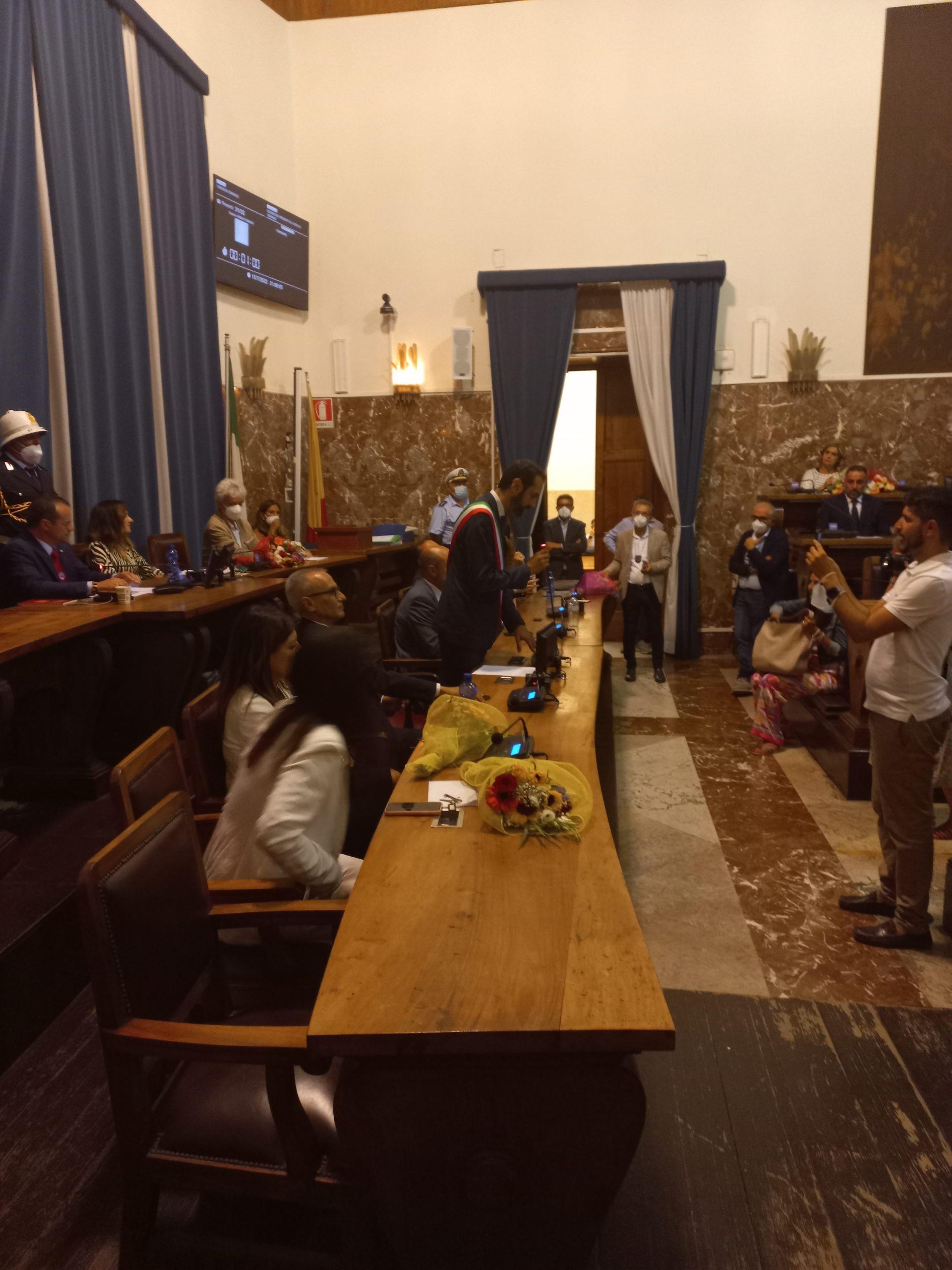 Intervento del Sindaco Basile alla seduta di insediamento del nuovo Consiglio comunale