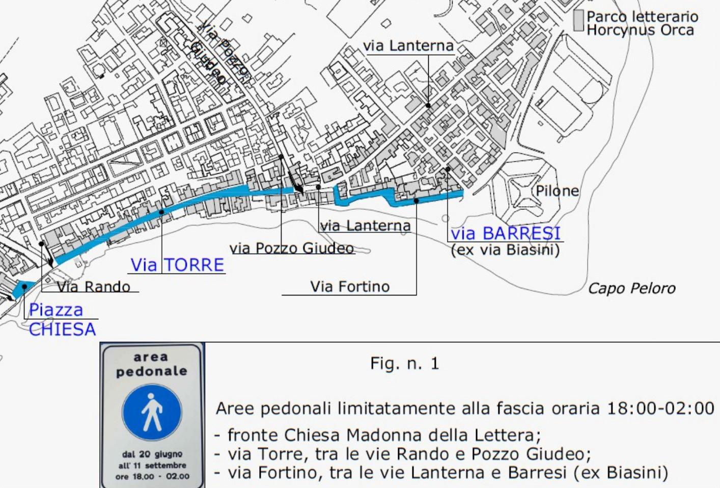 Attuazione della deliberazione di Giunta comunale n. 192 dello scorso 28 luglio avente per oggetto modifiche ed integrazioni alla deliberazione di Giunta comunale n. 143 relativa ai provvedimenti viabili a Torre Faro limitatamente al periodo 20 Giugno–11 