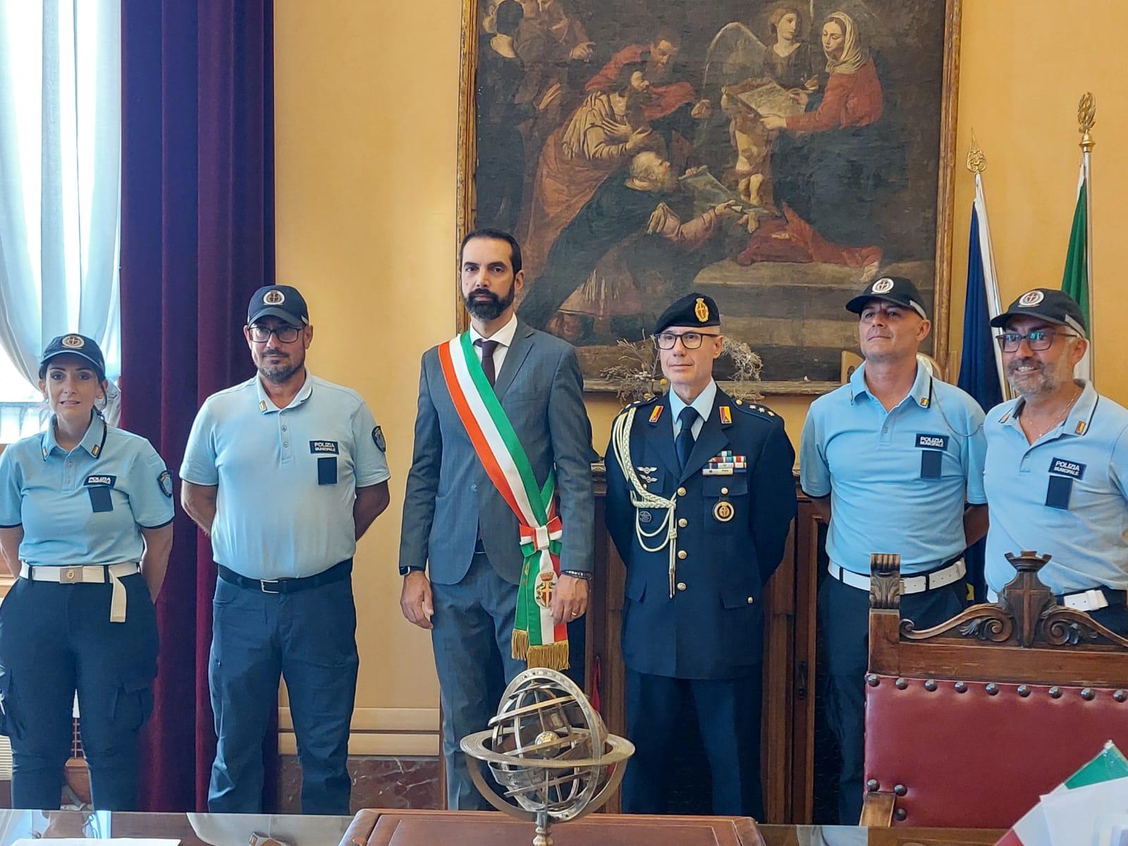 Il giuramento a Palazzo Zanca di quattro agenti del Corpo di Polizia Municipale