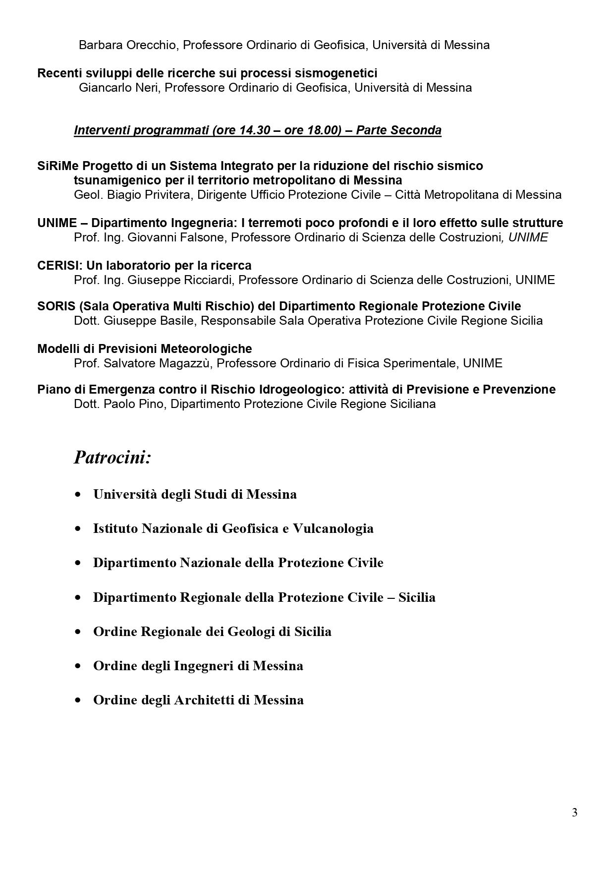 MESSINA RISK SIS.MA. 2022: giovedì 13 giornata formativa e venerdì 14 convegno sulla "Scienza e Protezione Civile: dalla conoscenza dei rischi alla prevenzione"