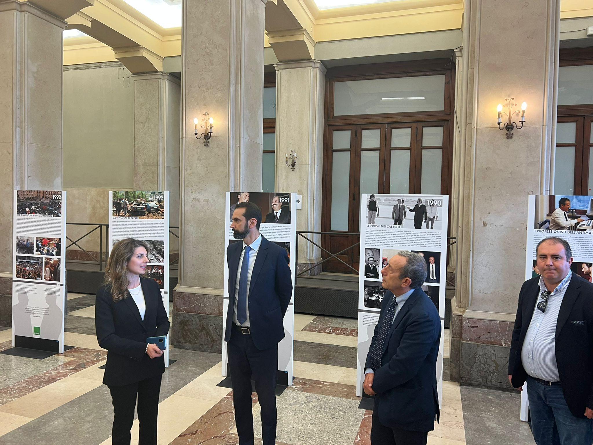 Inaugurata a Palazzo Zanca la mostra itinerante “L’eredità di Falcone e Borsellino”