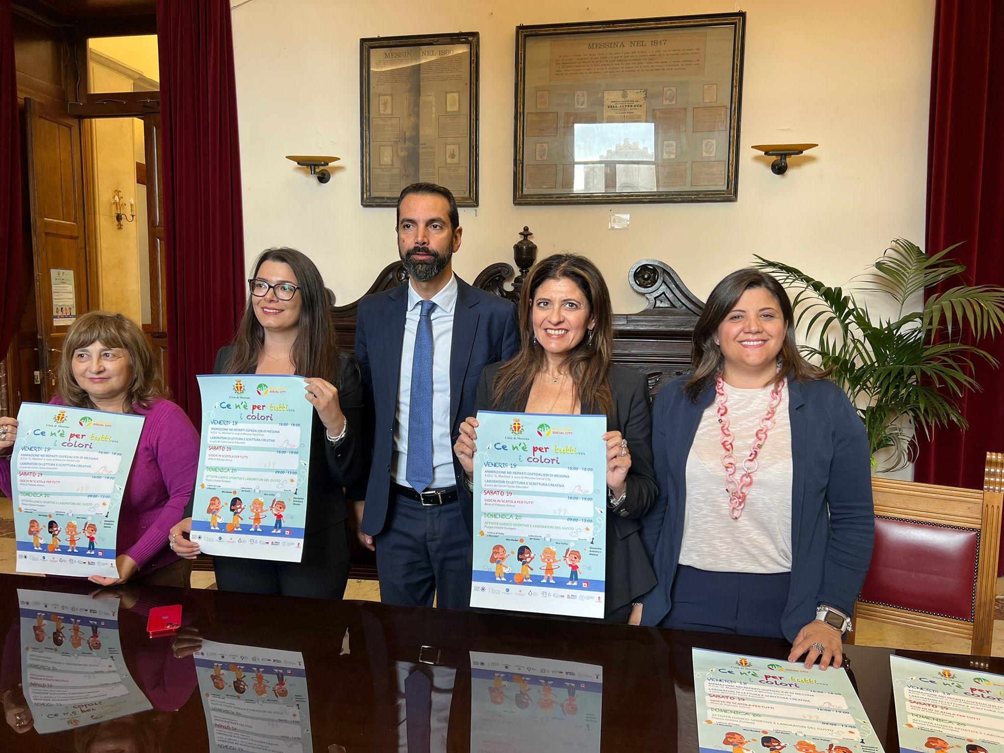 Presentata a Palazzo Zanca la manifestazione “Ce n’è per tutti…i colori”: da oggi sino a domenica 20 attività di socializzazione