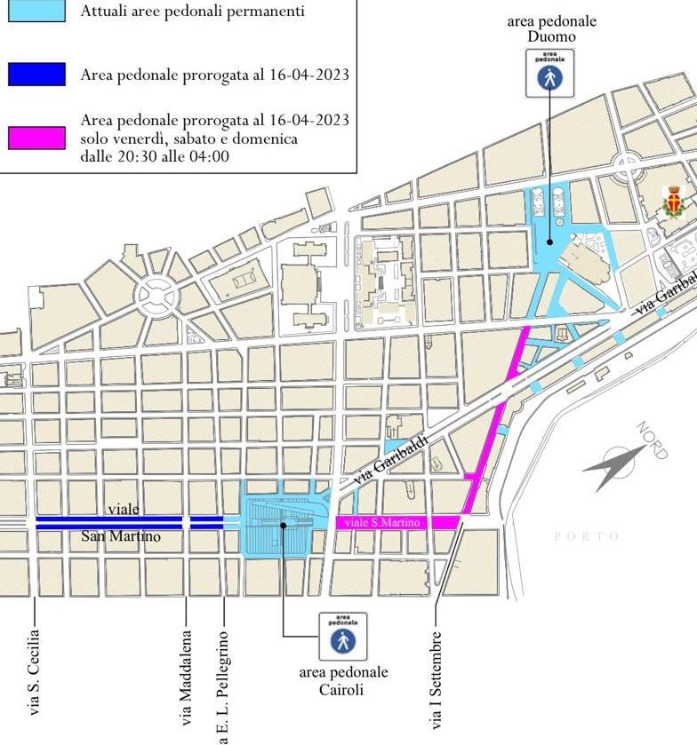 Prorogata sino al 16 aprile l’isola pedonale di viale San Martino