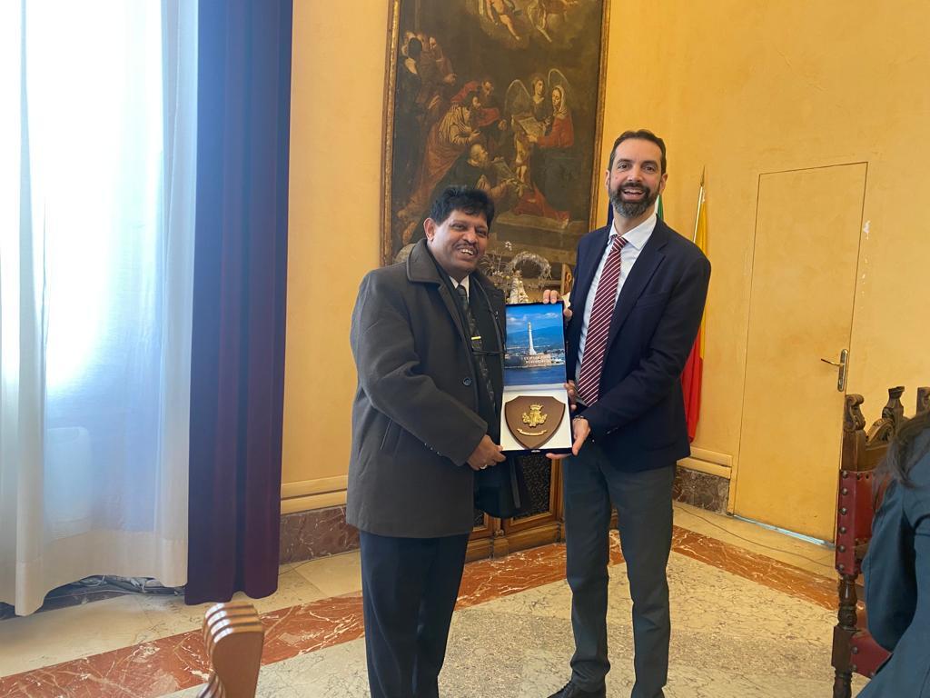L’Ambasciatore della Repubblica dello Sri Lanka in visita a Palazzo Zanca