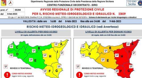 Allerta meteo: domani chiuse le scuole di ogni ordine e grado, comprese quelle dell’infanzia, asili nido, le strutture educative ed assistenziali, i cimiteri, le ville e gli impianti sportivi comunali