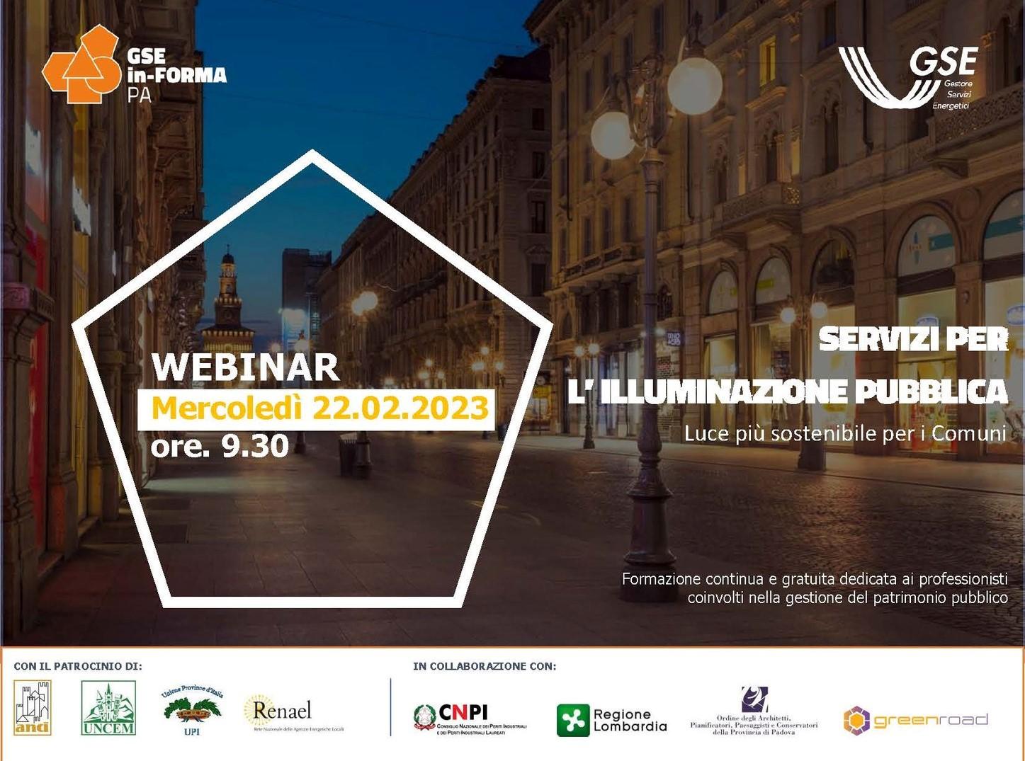 Pubblica illuminazione: mercoledì 22 il Comune di Messina parte attiva del webinar organizzato da G.S.E. S.p.A.