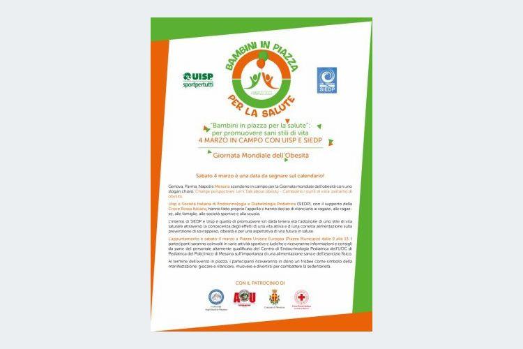 Oggi alle ore 10 conferenza stampa di presentazione della manifestazione “Bambini in Piazza per la Salute”