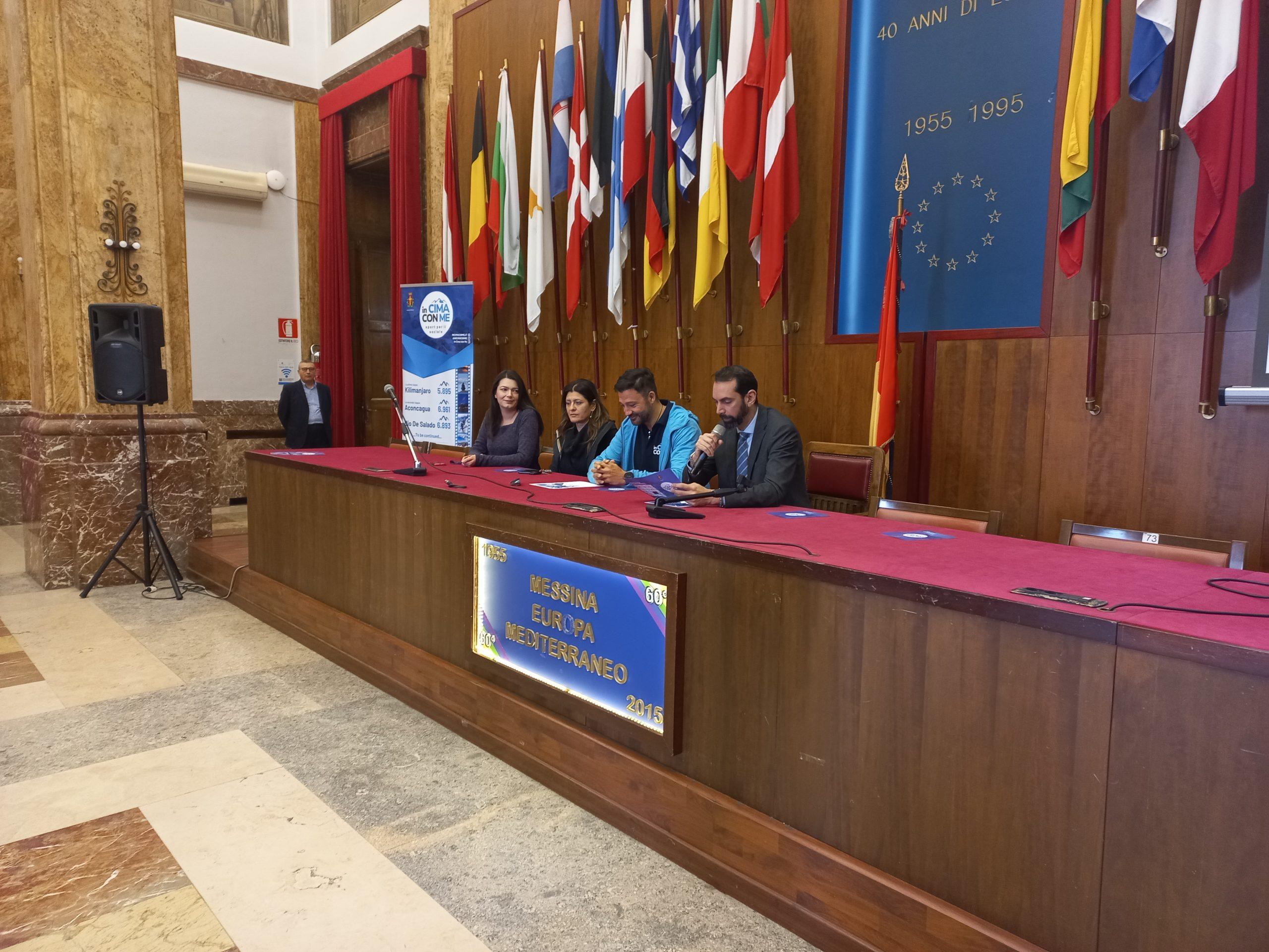 Presentate oggi a Palazzo Zanca dallo scalatore Nunzio Bruno le tappe del progetto “In Cima con Me”.