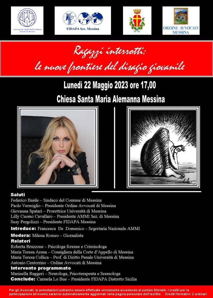 Lunedì 22 a Santa Maria Alemanna convegno dal tema "Ragazzi interrotti: le nuove frontiere del disagio giovanile"