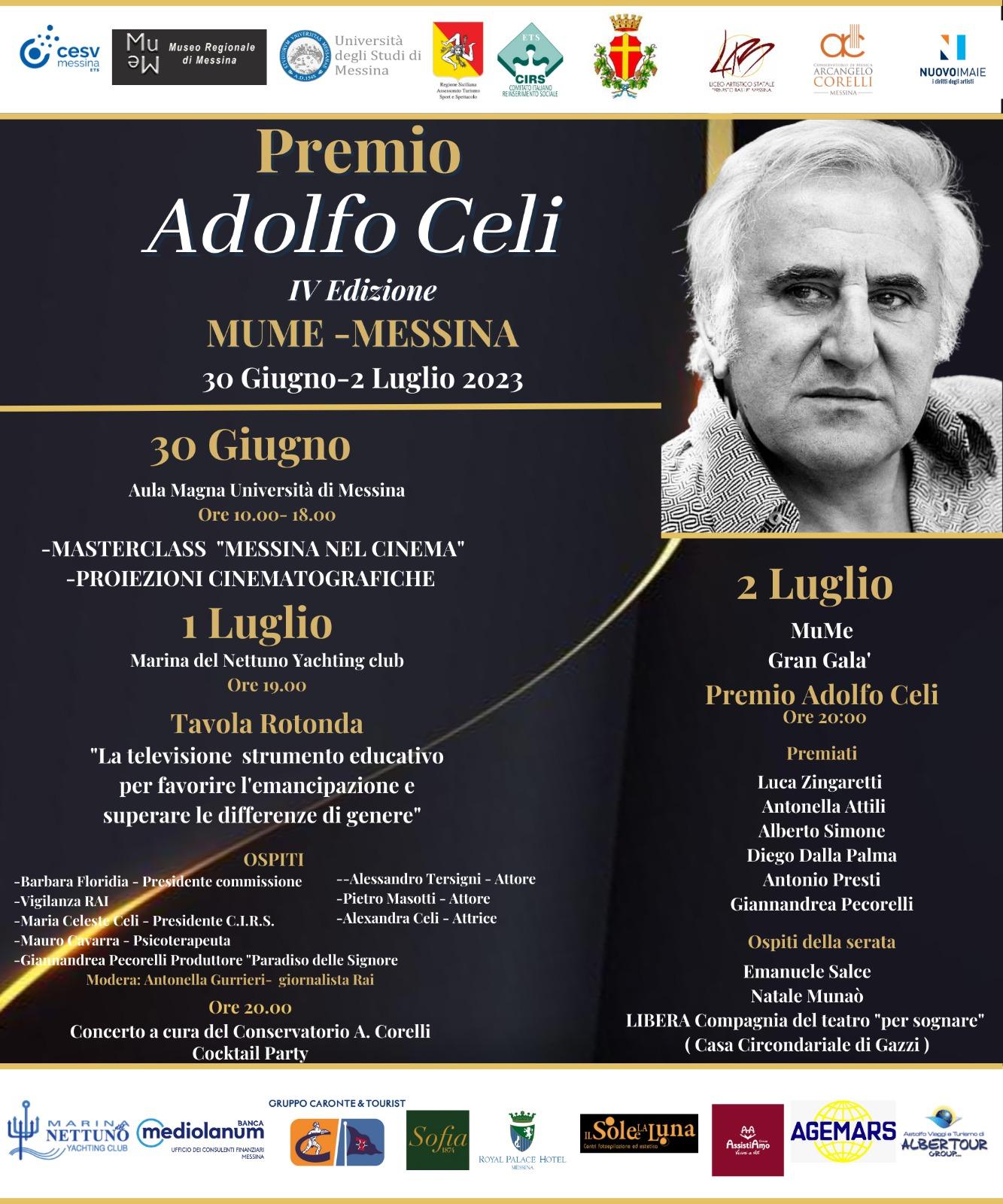 Stelle del cinema, cultura e solidarietà alla IV edizione del Premio Adolfo Celi del C.I.R.S.