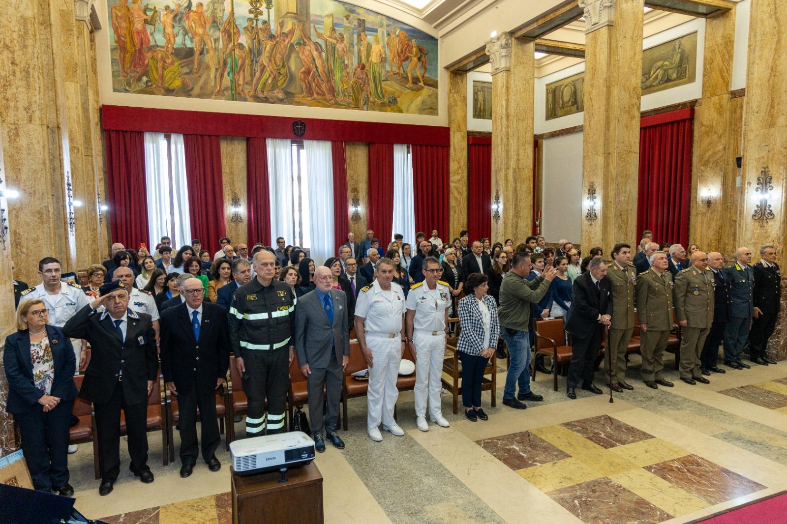 “Un inno alla cultura dell’amor di Patria”:  celebrati a palazzo Zanca i cento anni dell’Istituto del Nastro Azzurro